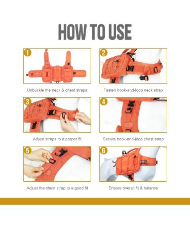 OneTigris Mammoth Dog Backpack 2.0 Version Tear Camping Hiking Dog Backpack for M/L Size Dogs (M Orange) M Orange - Buy Online on GoSupps.com