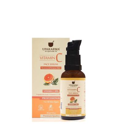 UPAKARMA Vitamin C Face Serum & Night Serum with Saffron 30ML - Hydrate & Renew Skin with Hyaluronic Acid Vitamin E & Aloe Vera - Pack of 2 Ultimate Combo - Buy Online on GoSupps.com