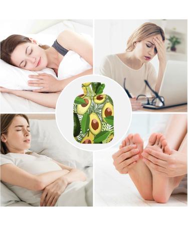 Heat Bottle - 2L Avocado Tropical Leaves Hot Water Bag for Pain Relief & Menstrual Comfort - Buy Online on GoSupps.com