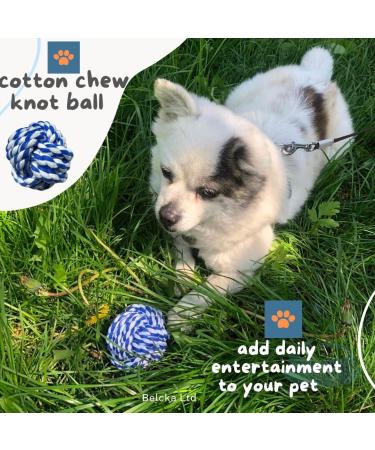 Belcka Dog Rope Toy Set for Large and Medium Dogs - Durable Figure of 8 Chew Toy - Natural Cotton for Stimulation and Teeth Cleaning - Perfect Dog Birthday Gift - Buy Online on GoSupps.com