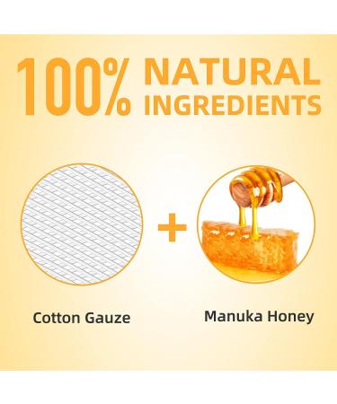 Dr. Med Manuka Honey Gauze Dressing 4x4 - 10 PCS | Medical Bandage for Wound Healing, Minor Abrasions, Cuts, Burns | Chemical and Drug Free - Buy Online on GoSupps.com