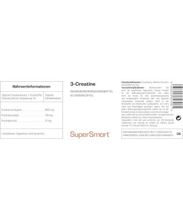 Supersmart Creatine 250g - Boost Physical Performance Muscle Building & Recovery | Non-GMO - Buy Online on GoSupps.com