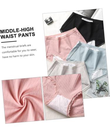 DINGHONGLI 4 Pcs Cotton Underwear Menstruation Underpants Maternity Thongs Kindly Yours Underwear Women Womens/478 Large Assorted Color - Buy Online on GoSupps.com