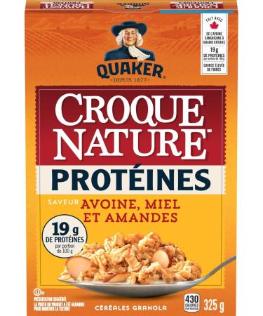 Quaker Harvest Crunch Protein Granola Cereal - Oat Honey & Almond 325g Oat Honey & Almond 325 g (Pack of 1) - Buy Online on GoSupps.com
