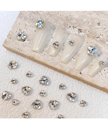 FEIlei 10Pcs Flatback Glass Nails Rhinestones Nail Art Decoration Manicure Accessory - Buy Online on GoSupps.com