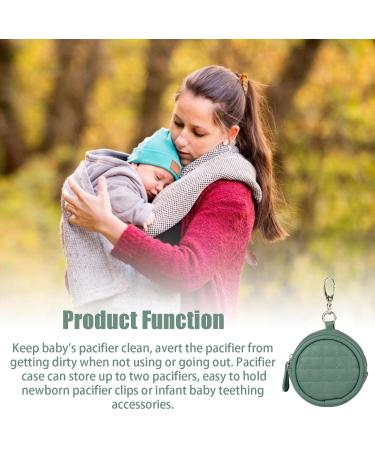 Eteslot Pacifier Holder Case | Silicone Baby Pacifier Storage Box with Carabiner | Stroller & Outdoor Use - Buy Online on GoSupps.com