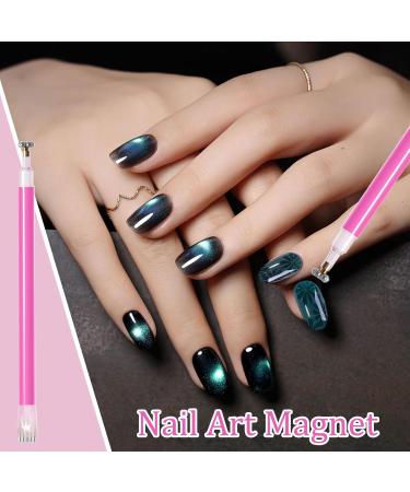 Aimant ongles il de chat | B ton d'ongles en gel 3D il de chat - Double t te magn tique - Kit de manucure portable pour voyage vacances femme cadeau loisirs mariage d butant - Buy Online on GoSupps.com