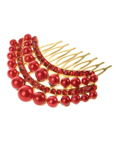 Bstepompre STUNNING BRIDAL WEDDING Crystal Pearl RHINESTONES HAIR COMB CLIP