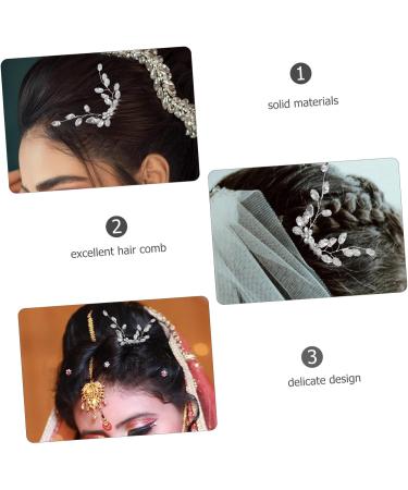 MAGICLULU Small Side Comb Wedding Bridal Hair Comb Rhinestone Hair Comb Wedding Hair Side Comb Rhinestone Hair Decoration Wedding Hair Comb Hair Accessories Leaf Bride Rhinestones - Buy Online on GoSupps.com