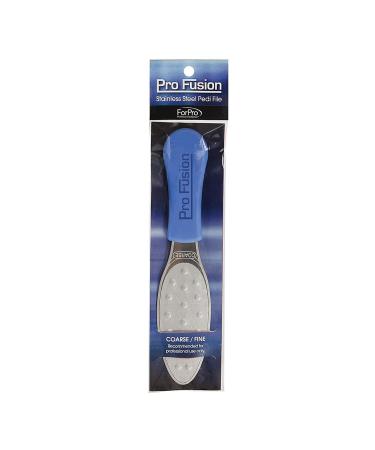 ForPro Pro Fusion Stainless Steel Coarse Double-Sided Pedi File - Blue Handle Pedicure File for Heels & Feet - 8.25 - Buy Online on GoSupps.com