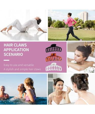 DAYAMY Clear Banana Hair Claw Clips - NonSlip Strong Hold for Thick Hair, 4.3 Inch Big Hair Jaw Accessories for Girls & Women - Buy Online on GoSupps.com