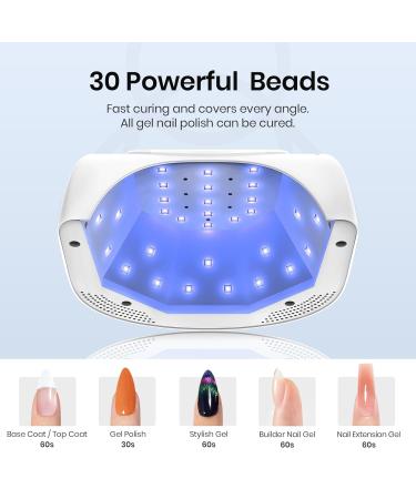 Beetles 48W UV LED Nail Light - Professional Curing Lamp with 3 Timers for Gel Nails Perfect for Home Salon & DIY Nail Art - Ideal Gift for Girls - Buy Online on GoSupps.com