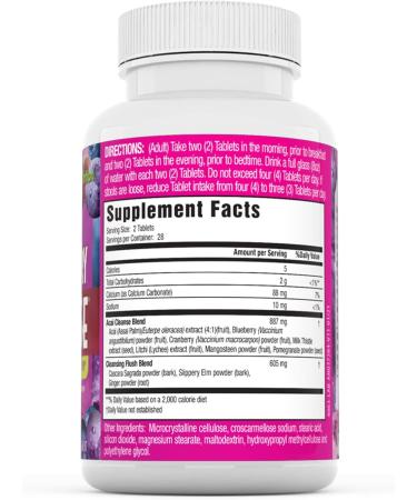 Applied Nutrition 14-Day Acai Berry Cleanse Tablets - Pack of 2 (56 Total Tablets) - International Shipping Available - Buy Online on GoSupps.com