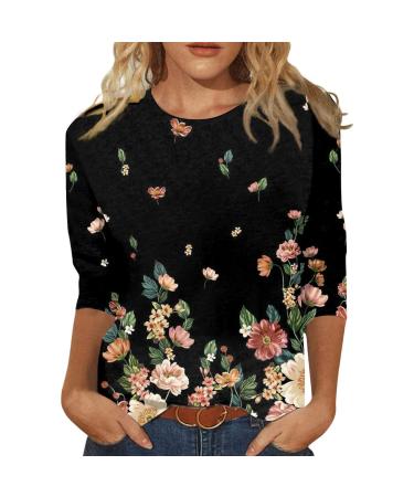 Sweater women Elegant Summer Basic tops cotton Casual sweater shortarm blouse blouse tops sports shirt circular neckline blouse sport tshirts women long sleeves 3/4 arm t shirt marine l