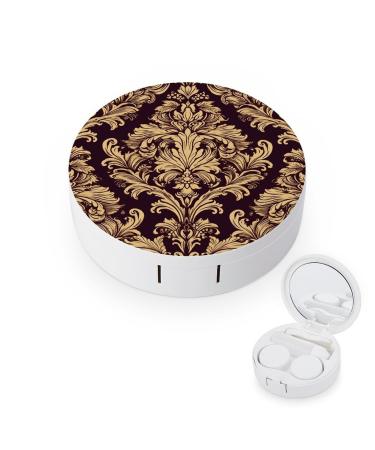 Contact Lens Case Damask Pattern Print Plastic Contact Lens Case contact Lens Care Box ontact Lens Travel Box
