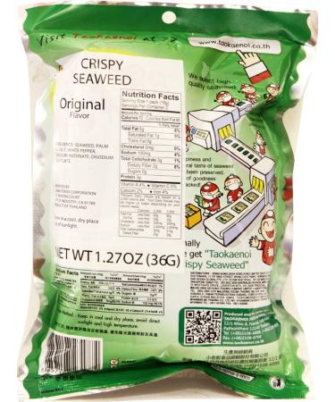 Tao Kae Noi Hi Crispy Seaweed Original Flavor 1.41oz - Pack of 6 - Buy Online on GoSupps.com