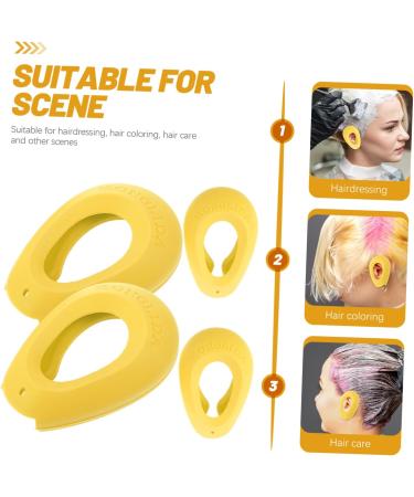 MAGICLULU 2 Pairs Ear Caps for Styling Reusable Ear Covers for Hair Dye Heat Protection Hairdressing Ear Caps Hair Dryer Ear Cover Unisex Muffs Bedpan Pregnant Woman Water Proof 7.5x5cm Yellow - Buy Online on GoSupps.com