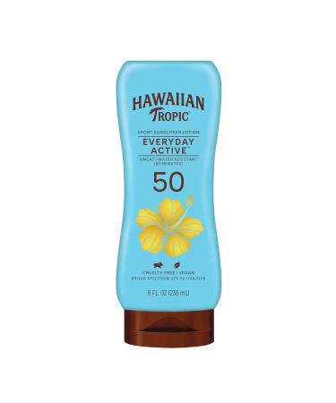Hawaiian Tropic Everyday Active Spray & Lotion Sunscreen SPF 50 Twin Pack 6oz Spray & 8oz Lotion