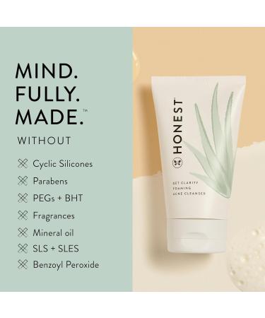 Buy Honest Beauty Get Clarity Cream to Foam Acne Cleanser for Oily Skin | Vegan Cruelty-Free Colloidal Sulfur & Apple AHAs | 4 fl oz - Buy Online on GoSupps.com