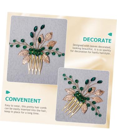 MAGICLULU Rhinestone Tuck Comb Bridal Hair Comb Leaf Hair Accessories Rhinestone Hair Accessories Leaf Hair Comb Hanfu Hair Accessories Chinese Hair Accessories Bridal Hair Accessories - Buy Online on GoSupps.com