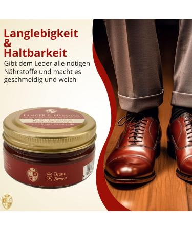 Langer & Messmer Finest Leather Cream 50Â ml in Various Colours Brown - Buy Online on GoSupps.com