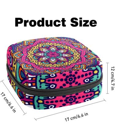 Buy Vintage Indian Style Storage Bags for Women | Large Menstrual Cup Pocket & Zipper | Perfect for Period Inserts Panty Liners & Tampons - Buy Online on GoSupps.com