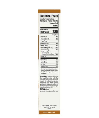 Krusteaz Pumpkin Spice Muffin Mix 15 OZ Box - Pack of 3 | Premium Quality Ingredients - Buy Online on GoSupps.com