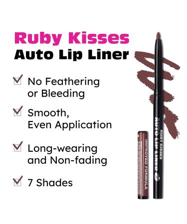 Ruby Kisses Auto Lip Liner Pencil - Long Lasting Mechanical Lip Liner 3 PACK (Cocoa) - Buy Online on GoSupps.com