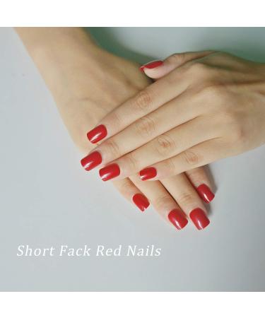 VIVID STELLA 120 Pieces Short Fake Nails - Dark Red Tips for Girls & Women | Easy Stick-On Artificial Nails - Buy Online on GoSupps.com