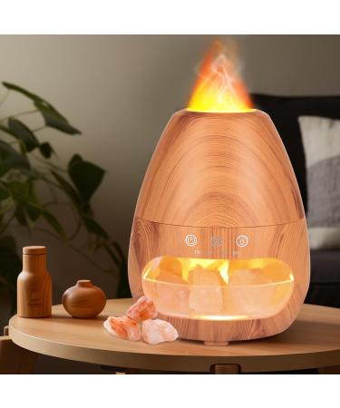 Czemo aroma diffuser for essential oils flame effect room fragrance Diffuser with salt lamp fragrance oil diffuse ultrasound aromatherapy diffuse humidifier with fragrance 200ml diffuser with salt crystals - Buy Online on GoSupps.com