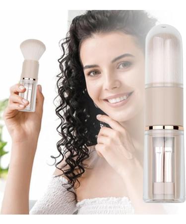 Retractable Makeup Brush | Silicone Concealer Brush - Portable Powder Brushes 5-in-1 Retractable Foundation Concealer Brush for Cosmetics Travel brown - Buy Online on GoSupps.com