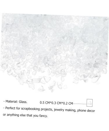PLAFOPE 1 Glass Chip Nail DIY Epoxy Fillers Shiny Nail Stickers Manicure DIY Accessories Glass Epoxy Fillers DIY Fillers Nail Art Stone Glass Charms Filling DIY Charm Fillers 0.5X0.3cm transparent - Buy Online on GoSupps.com
