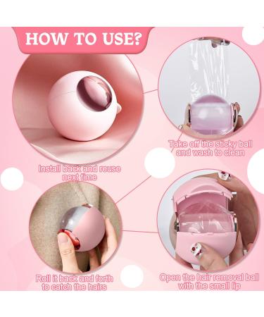 Foot Roll Reusable Clean Ball - Washable Lint Roller & Hair Remover for Pet Fur - Pocket Size Sticky Roller in Pink | International Shipping Available - Buy Online on GoSupps.com
