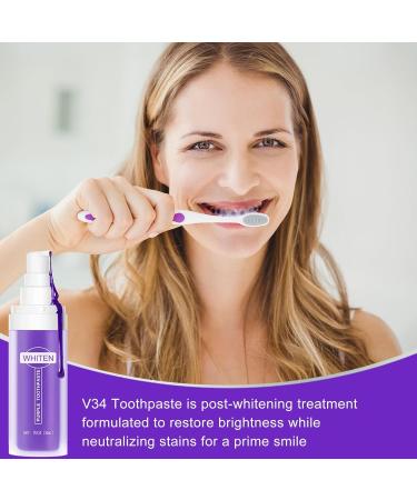Uirheurd Whitening Purple Toothpaste Ksndurn Color Corrector Toothpaste Hi smile Ultra Whitening Purple Toothpaste Teeth Whitening Product - Buy Online on GoSupps.com
