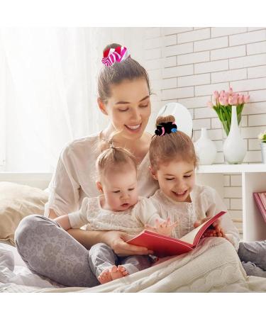 6 Pieces Bow Knot Hair Scrunchies Soft Scarf Hair Ties Scrunchies Ponytail Holder with Bows Cloud on Pink Hair Scrunchy Accessories Ropes for Women Multi-colored 17 - Buy Online on GoSupps.com