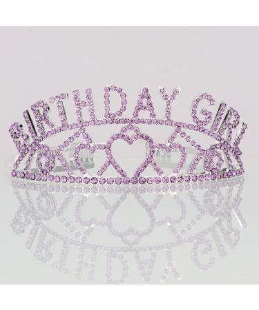 AOPRIE Purple Silver Birthday Crown for Women | Rhinestone Crystal Tiara for Girls - Buy Online on GoSupps.com