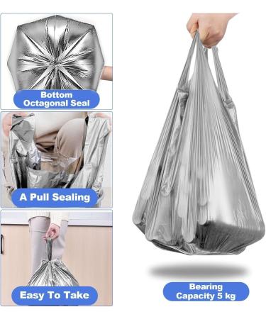 4 Trash Bags 100 Counts Handle Garbage Bags Trash Can liners Bathroom Bedroom Office Car Home Waste Bin Plastic Trash Can Liners - Buy Online on GoSupps.com