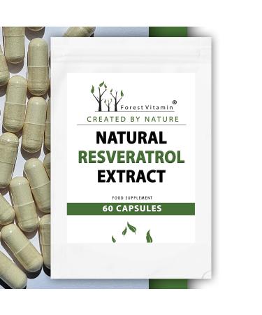 Forest vitamin - natural resveratrol extract - 60 capsules - (polygonum CUSPIDATUM Kn terich) - 100mg standardized on 98% resveratrol - health and beauty