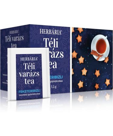 Blackcurrant 100% Natural Fruit Herbal Flavoured Seasonal Tea with Hibiscus Flower Blackberry Leaf Chokeberry Aronia Rosehip - Buy Online on GoSupps.com