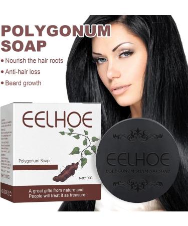  Teksome Black Hair Soap Bar | 100g Shampoo with He Shou Wu Extract - Polygonum Shampoo Bar Soap for Hair Repair Teksome Darkening Shampoo Bar - Buy Online on GoSupps.com