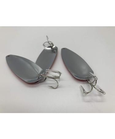 Klima Red & White Spoon with Treble Metal Hooks | Casting Fishing Lure for Northern Pike, Walleye, Bass | Best Canadian Lure for Lakes | 3-Pack - Buy Online on GoSupps.com