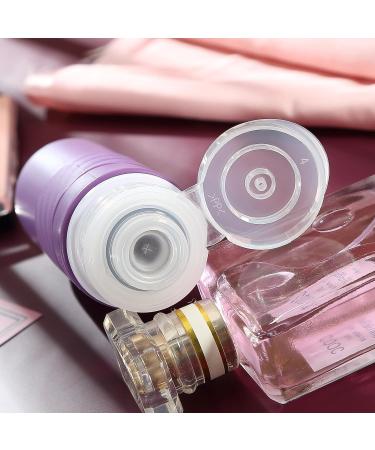 Buy Gemice 90ml Silicone Travel Bottles Set - 4 Leak-Proof Cosmetic Containers BPA-Free FDA Approved for Shower Gel & Lotion - Purple Travel Essentials - Buy Online on GoSupps.com