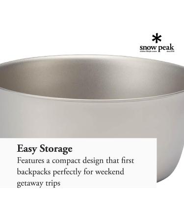 Snow Peak Trek Titanium Bowl - Ultralight & Durable Camping Dinnerware - 1.9 oz - Buy Online on GoSupps.com