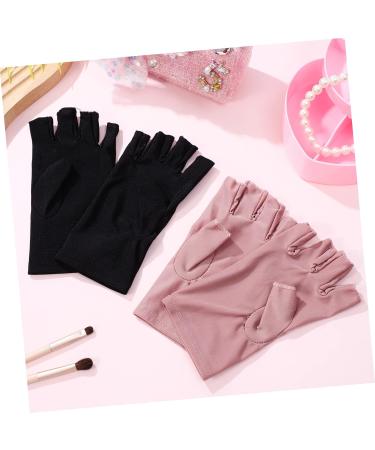 HONMEET 2 Pairs UV Gloves Gel for Nails UV Shield Glove Nails Gel Nail Art Gel Gloves for Gel Manicure UV Gloves Manicure Gloves Sun Gloves Anti Gloves Nail Gel Cotton - Buy Online on GoSupps.com