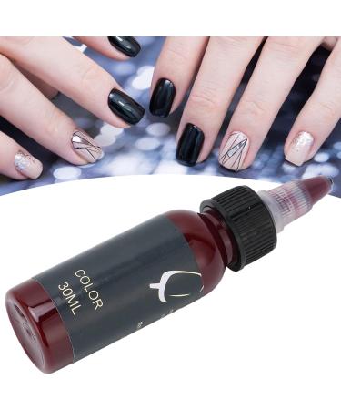 DIY Nail Polish Pigment Ink Manicure Nail Gel Color Nail Polish Making Accessories 30 Ml (Burgundy) - Buy Online on GoSupps.com