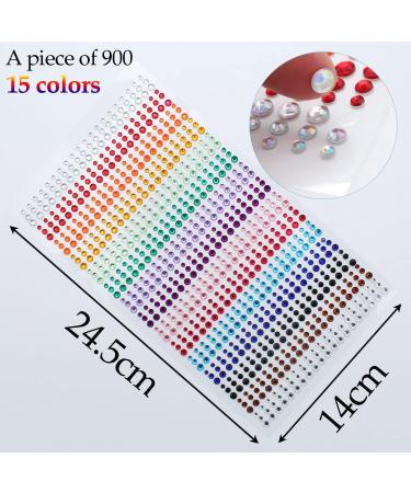 Buy Self-Adhesive Glitter Stones for Makeup | 900 Piece Face Jewels - 3mm 4mm 5mm - Buy Online on GoSupps.com