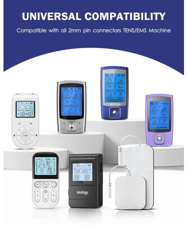 TENS Unit Replacement Pads - Nursal Reusable Self-Adhesive Electrodes (20 Pack) - Latex Free Compatible with TENS 7000 AUVON Etekcity Nicwell Care - Buy Online on GoSupps.com