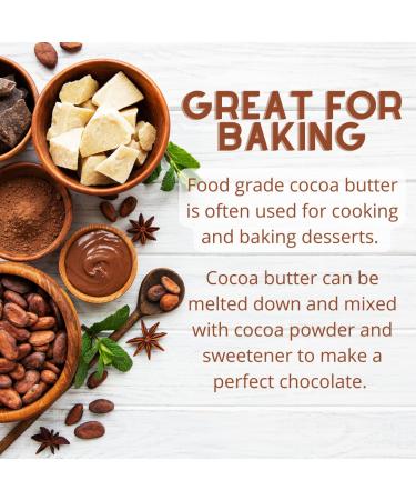 Organic Raw Cocoa Butter - 100% Pure and Natural - 3lbs - Buy Online on GoSupps.com