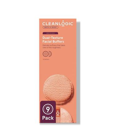 Cleanlogic Bath & Body Dual-Texture Facial Buffers for Sensitive Skin Removes Makeup & Exfoliates Dull & Dry Skin vegan-Friendly-Pack of 9 - Buy Online on GoSupps.com