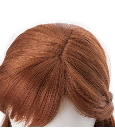 Princess Anna Cosplay Wig - Olaf's Adventure Brown Braid 70cm Synthetic Hair + Wig Cap - Buy Online on GoSupps.com